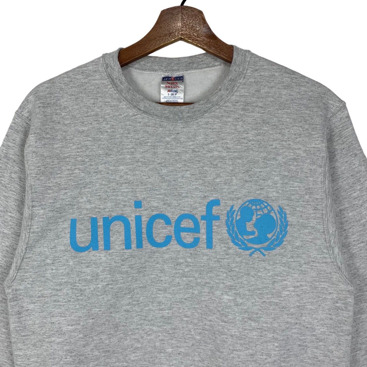 Jerzees × Vintage Vintage Jerzees Unicef X Mahatma Ghandi Sweatshirt Size US S / EU 44-46 / 1 - 2 Thumbnail