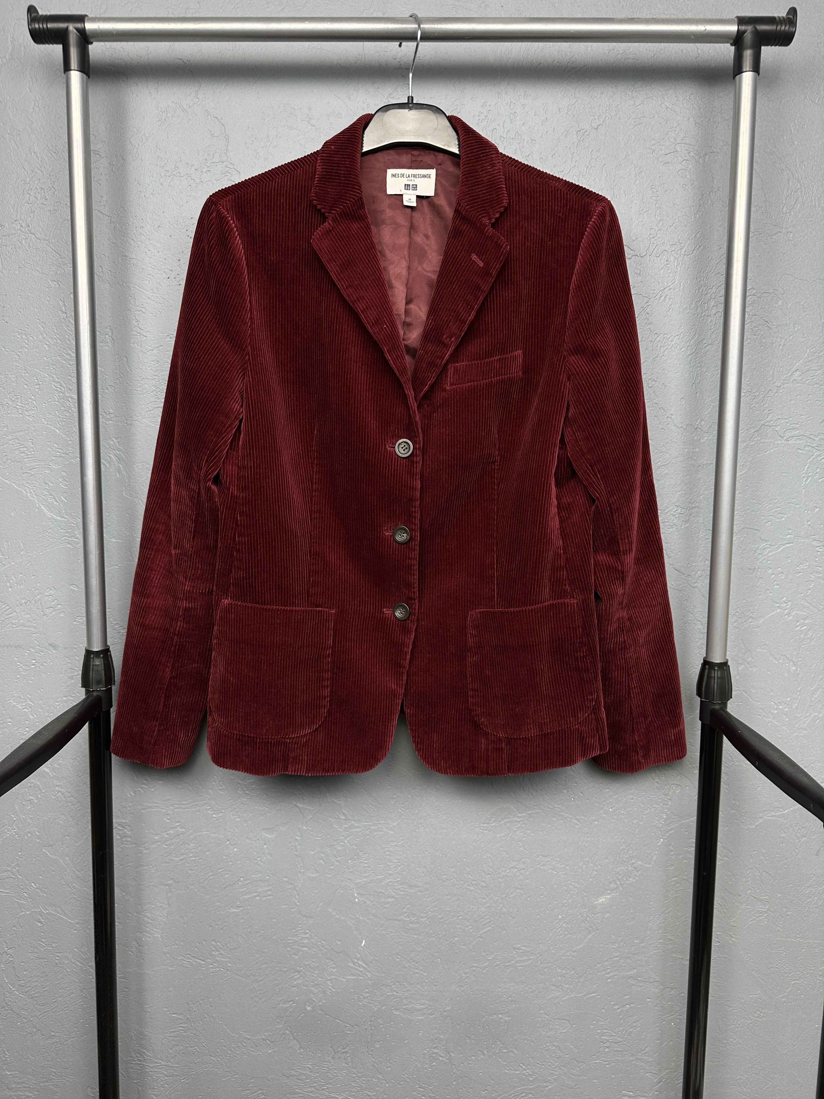 Uniqlo Ines de la Fressange x Uniqlo Womens Corduroy Blazer Jacket Size M / US 6-8 / IT 42-44 - 1 Thumbnail