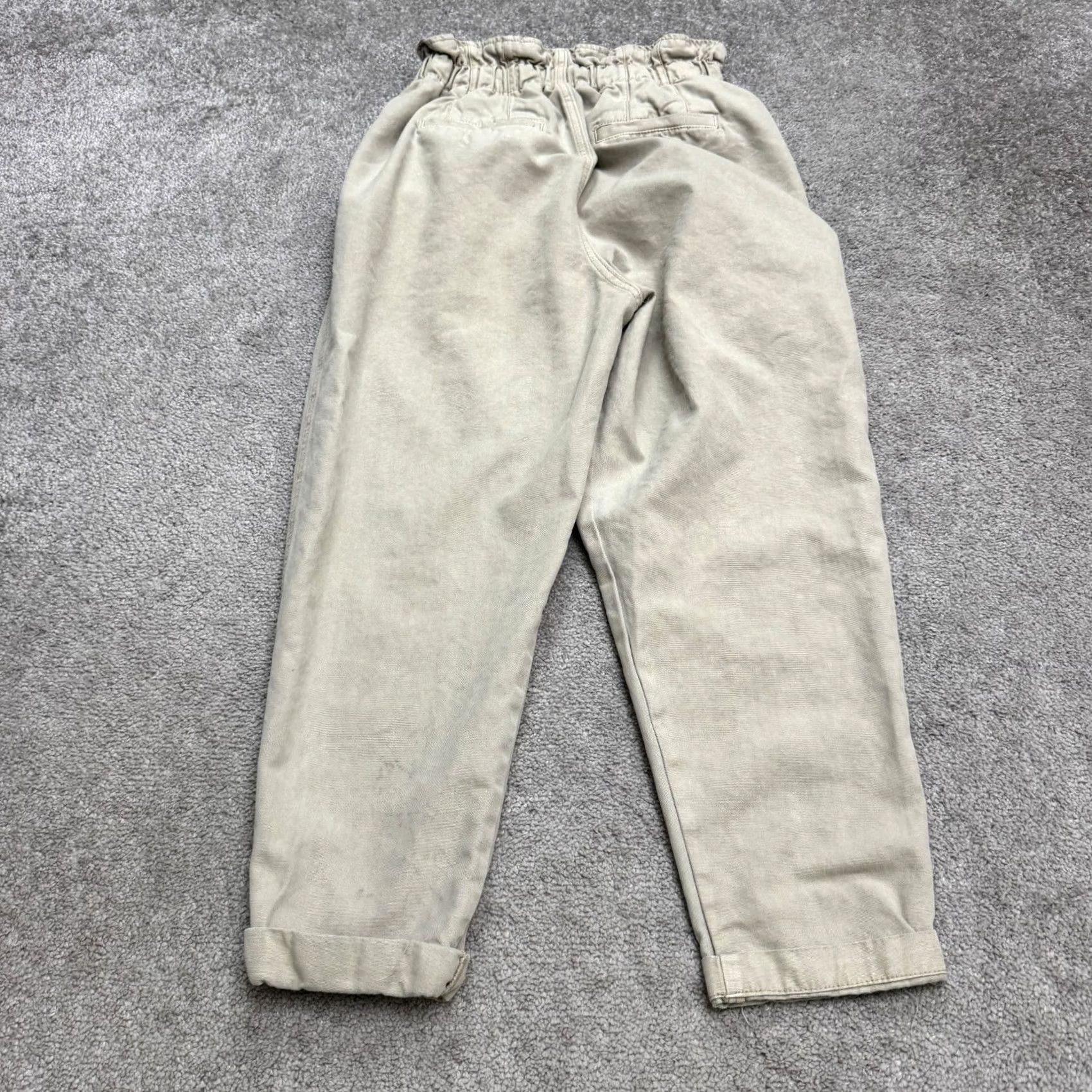 Free People Free People Womens XS Gray Paperbag Pants Tapered Leg Button Fly Classic Trouser Casual Travel Size 26" / US 2 / IT 38 - 2 Thumbnail