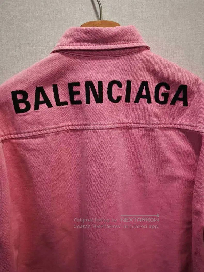 Balenciaga Balenciaga Pink denim jacket Size XS / US 0-2 / IT 36-38 - 4 Thumbnail