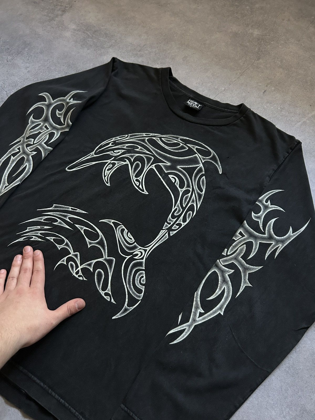 Band Tees Vintage Heavy Metal y2k spiral long-sleeved true faded Size US L / EU 52-54 / 3 - 3 Thumbnail