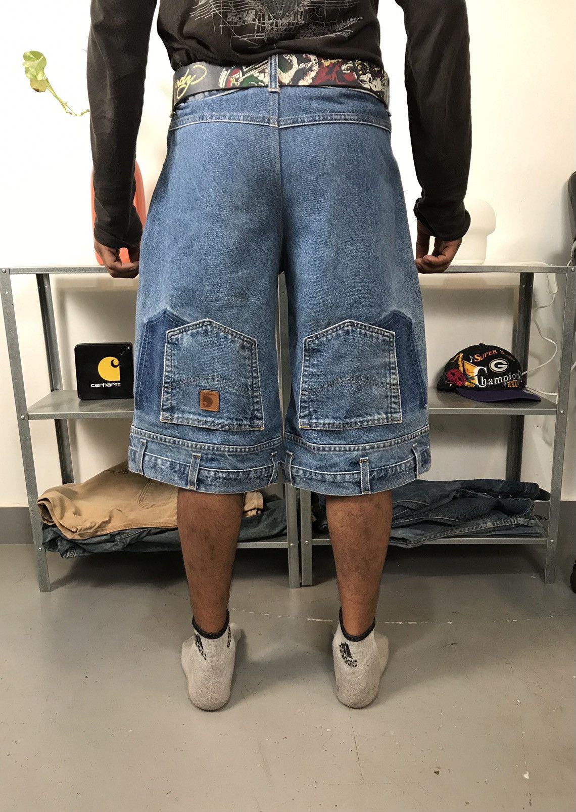 Carhartt × Vintage Vintage custom double knee denim jort