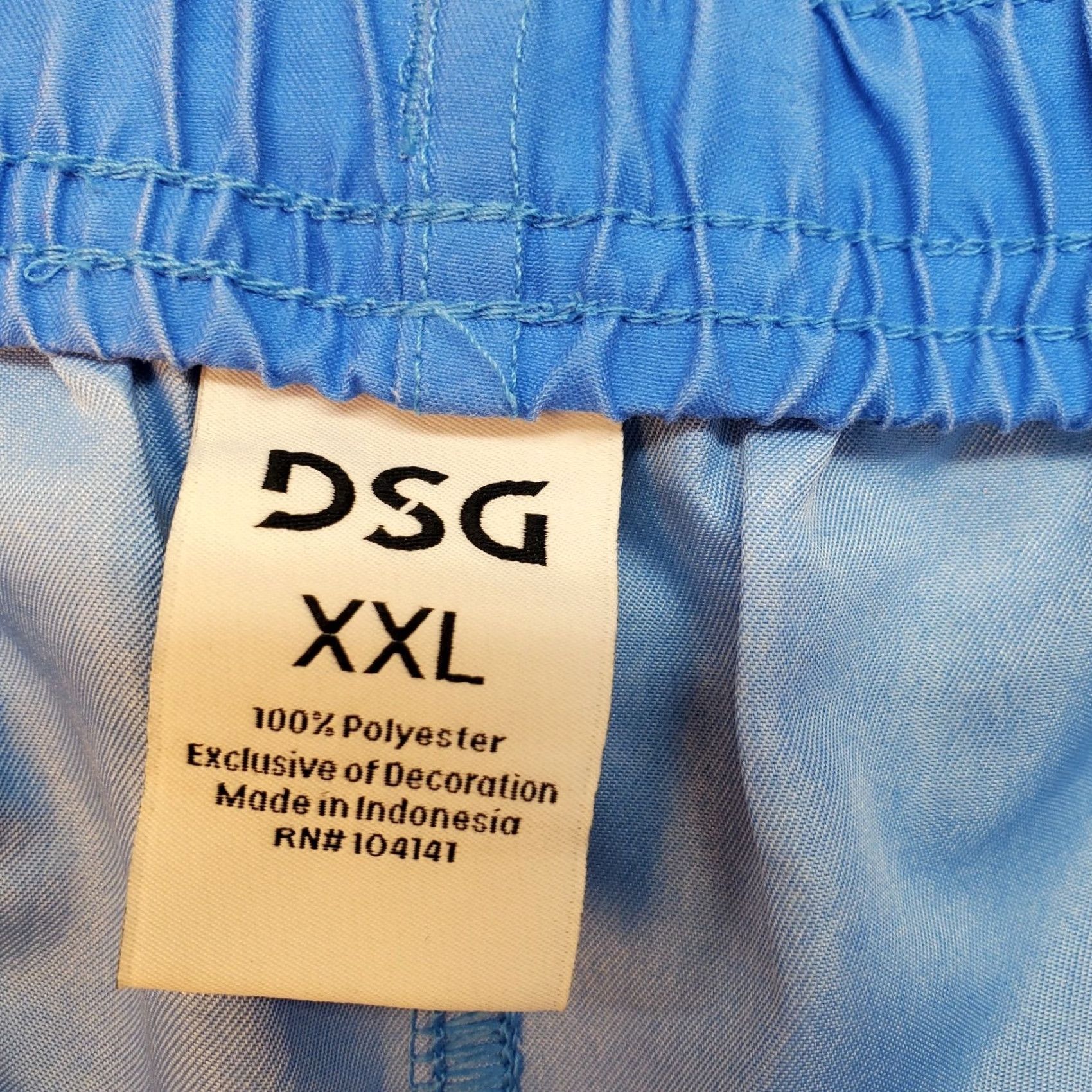Vintage DSG Mens XXL Blue Rec Shorts Relaxed Fit Side Slit Drawstring 6" Inseam Bermuda Casual Outdoor"} Size US 39 - 6 Thumbnail