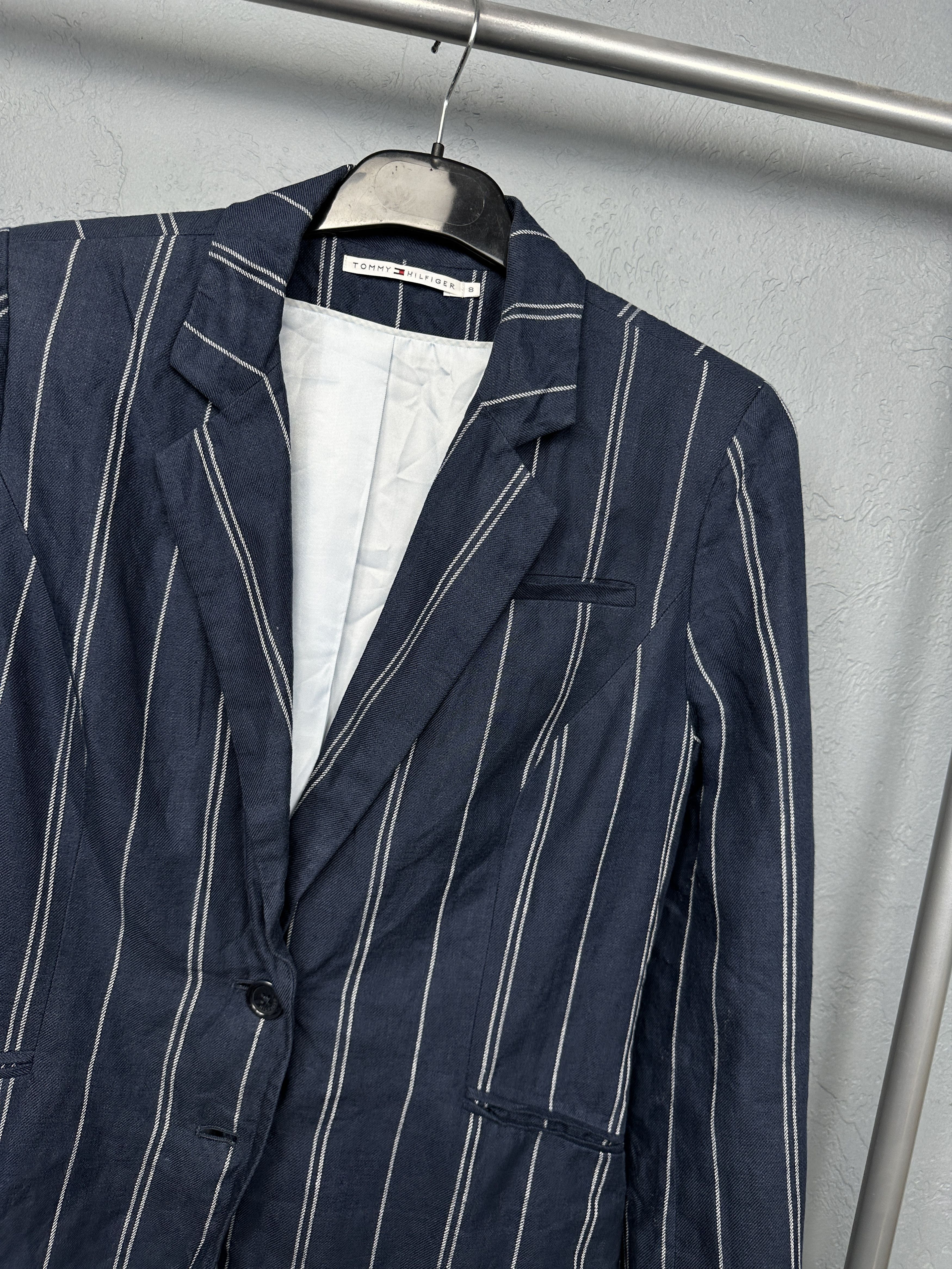 Tommy Hilfiger Tommy Hilfiger Womens Linen Blazer Jacket Size M / US 6-8 / IT 42-44 - 2 Thumbnail