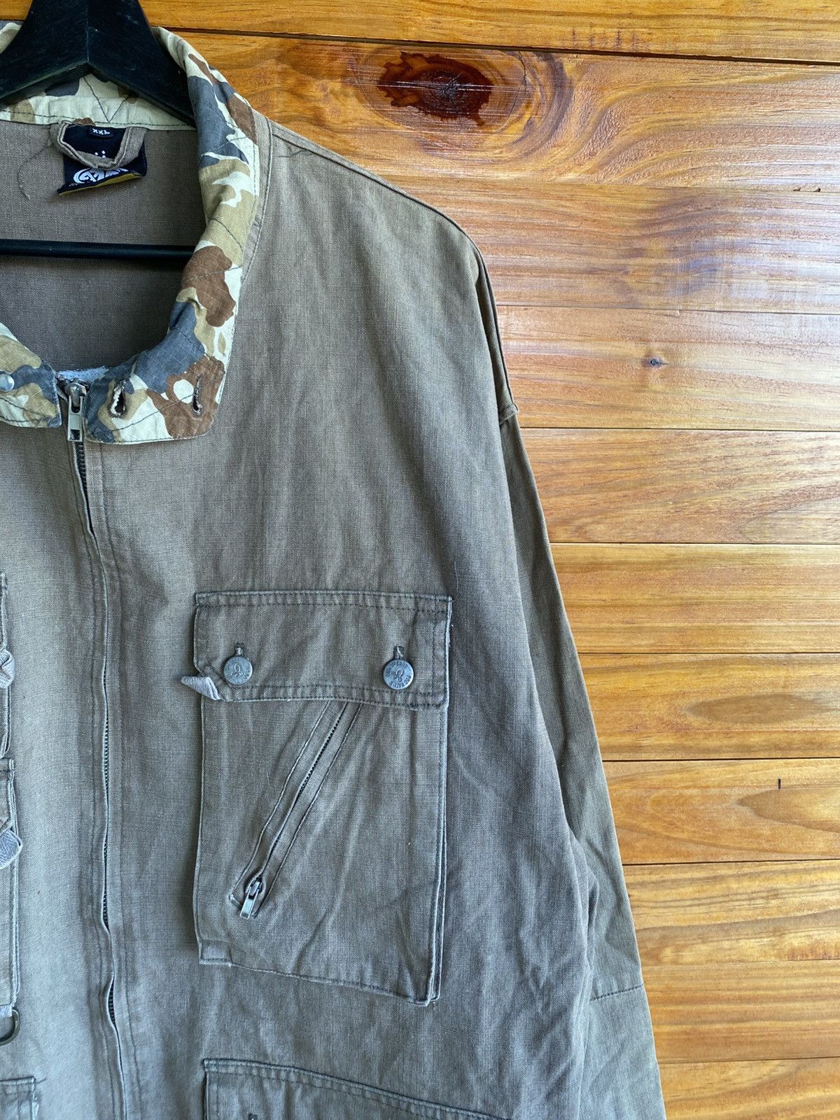 Vintage Vintage Y2K PNB Nation Utility Jacket XXL Brown Camo Collar Size US XXL / EU 58 / 5 - 15 Thumbnail