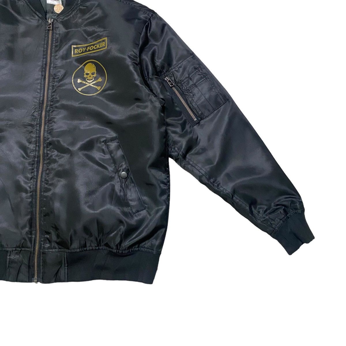 Anime Cospa Macross Roy Focker Bomber Jacket Skull Squadron SDF-1 Size US L / EU 52-54 / 3 - 6 Thumbnail