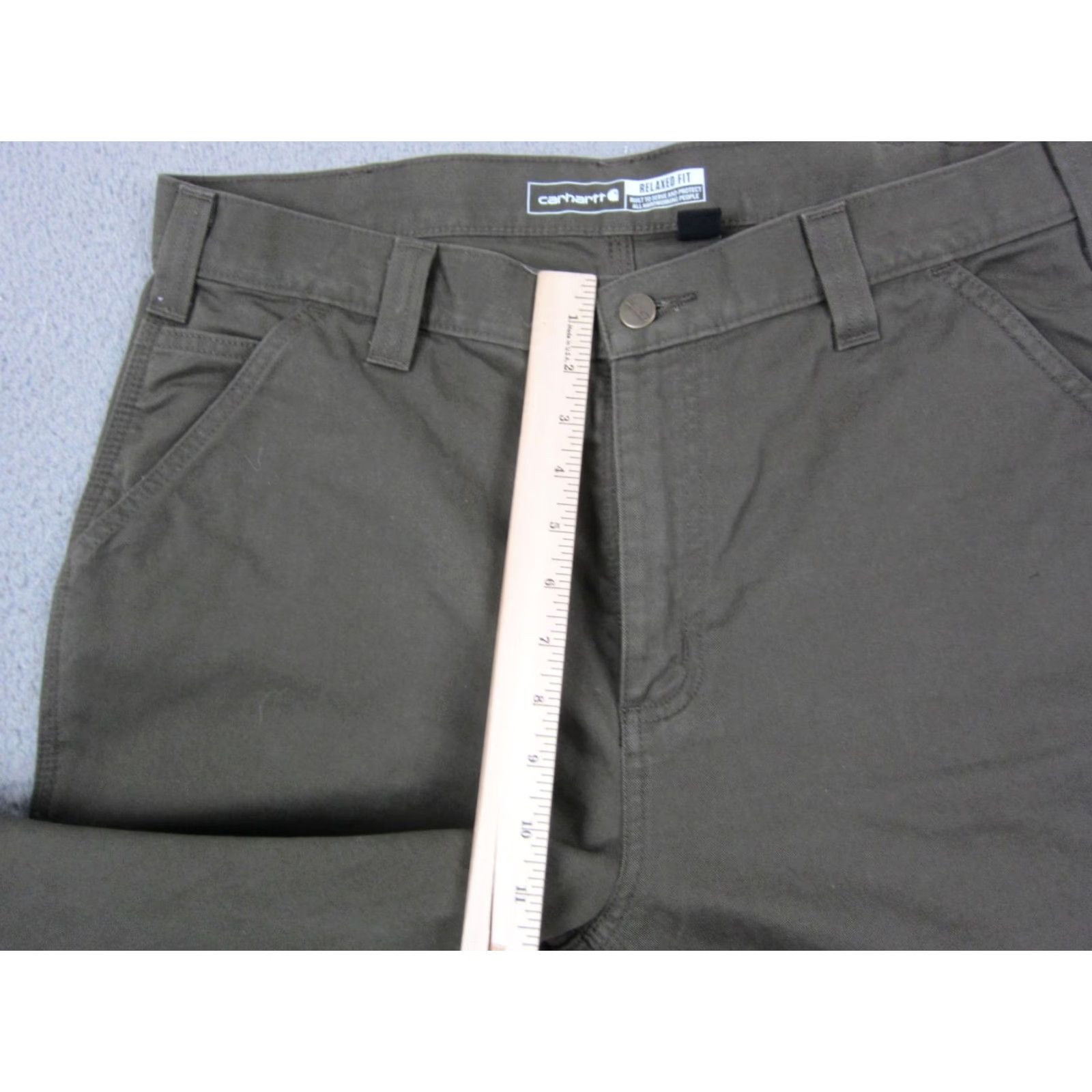 Carhartt Carhartt Pants Men Regular 36x32 Green Relaxed Fit Duck Canvas Workwear Pants Size US 36 / EU 52 - 7 Thumbnail