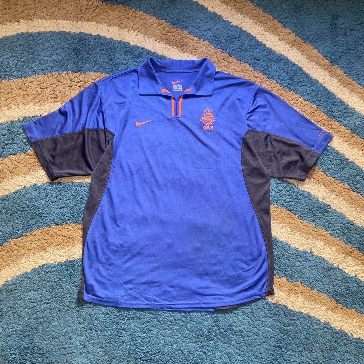 image of Soccer Jersey x Vintage Netherland 2000 Away Jersey in Navy, Men's (Size Large)