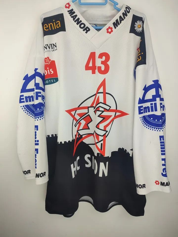 NHL HC SION ICE HOCKEY SHIRT JERSEY OCHSNER #43 sz XL MEN Size US XL / EU 56 / 4 - 6 Thumbnail
