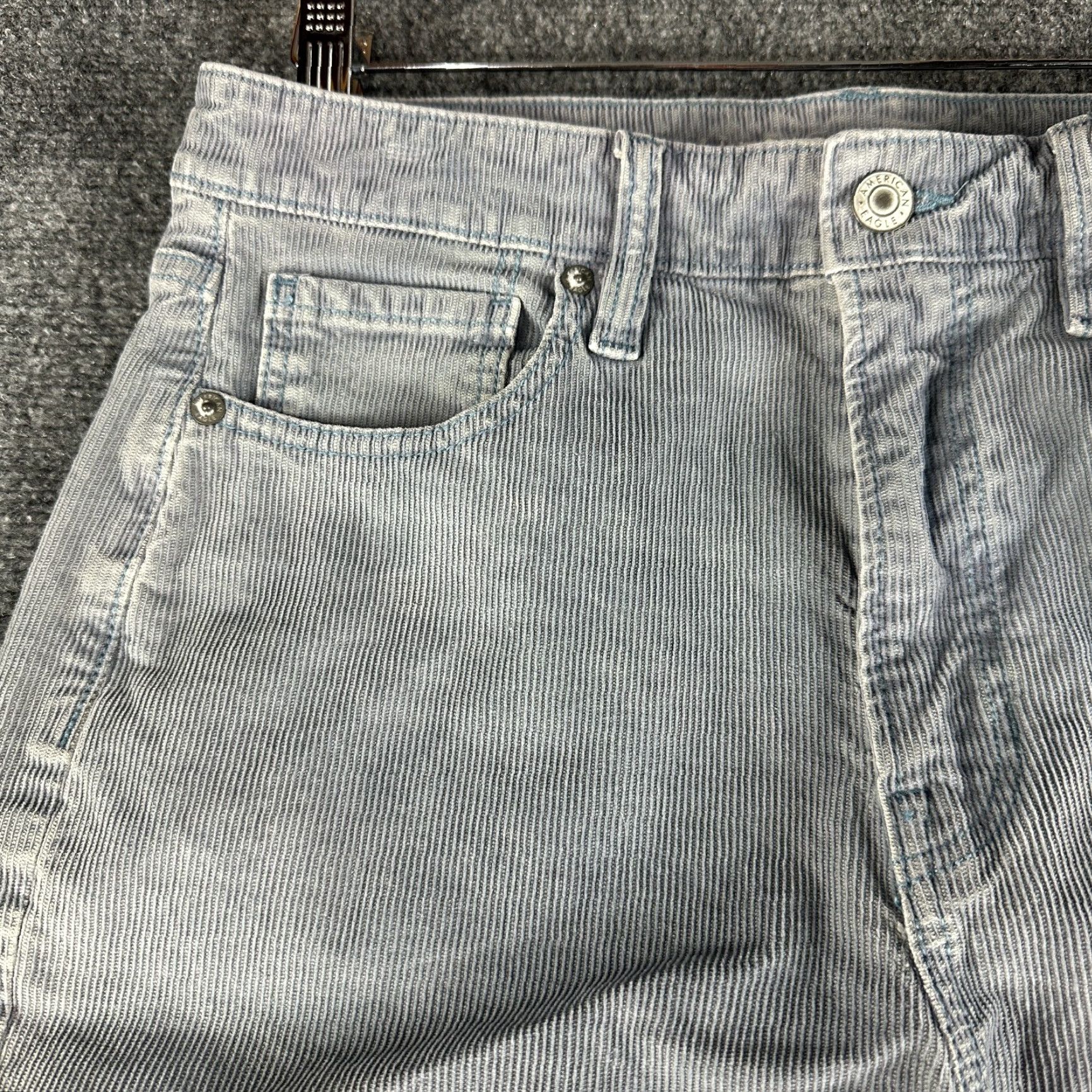 American Eagle Outfitters American Eagle Outfitters Jeans Womens 10 Mom Straight Slate Blue Corduroy 5 Pocket Cotton Size 32" / US 10 / IT 46 - 5 Thumbnail