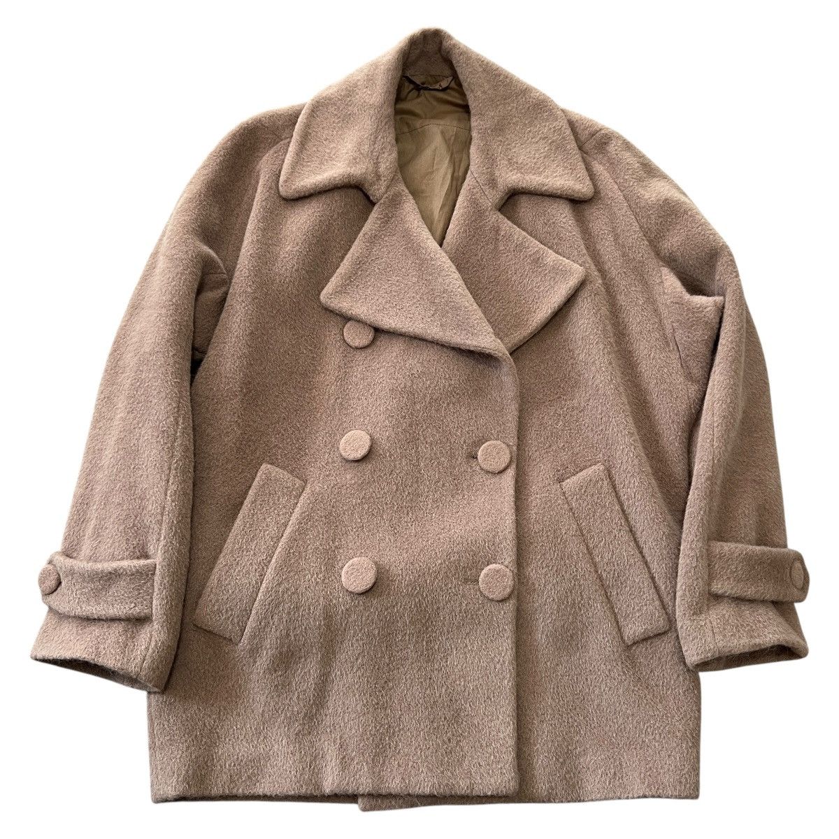 Maison Margiela MAISON MARGIELA ④ Alpaca Double-Breasted Wool Coat Size XS / US 0-2 / IT 36-38 - 1 Thumbnail