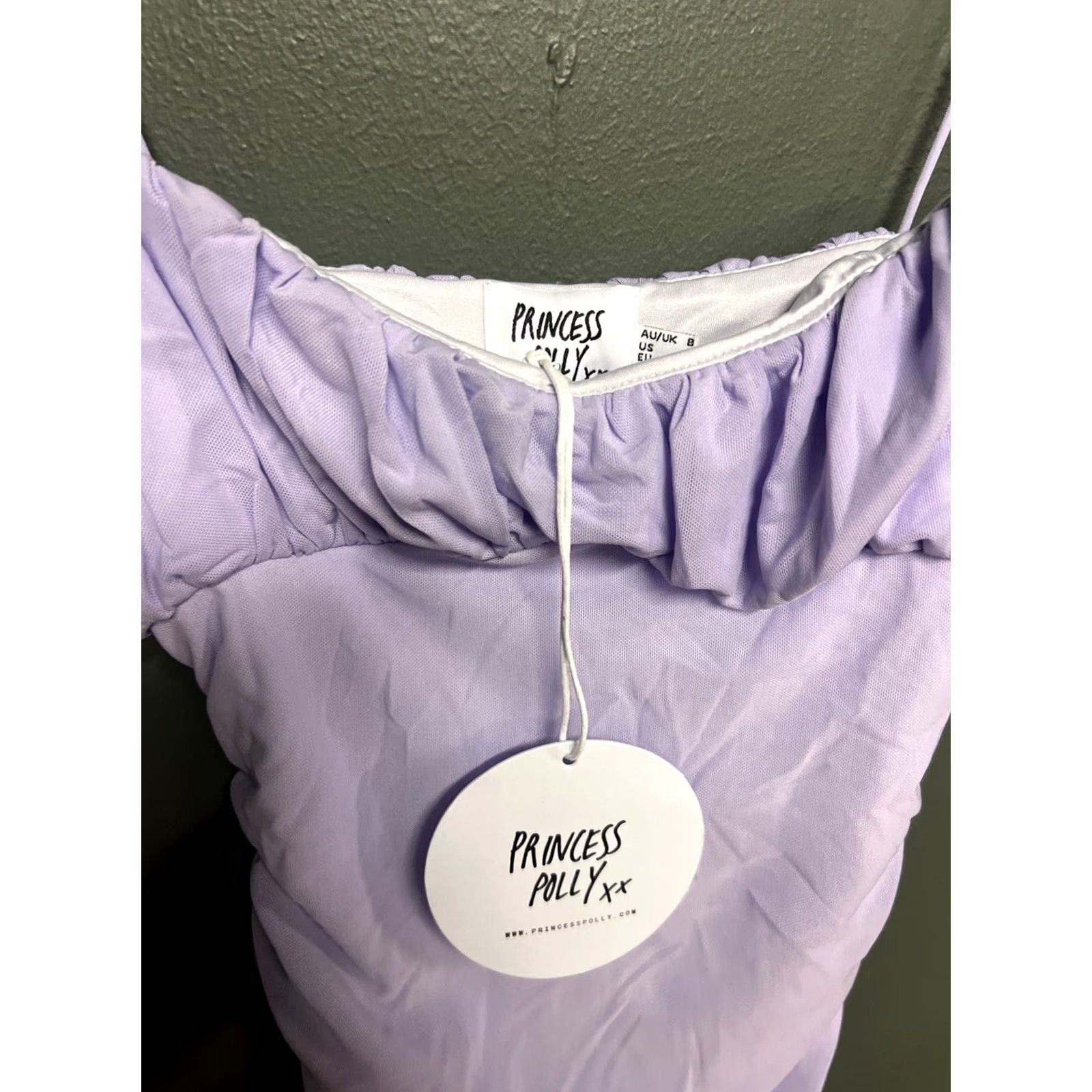 PRINCESS POLLY Princess Polly Purple Dress NWT 4 Womens Sleeveless Mini Slip Dress Ivory Colorful 4 Womens Dress Size S / US 4 / IT 40 - 2 Thumbnail