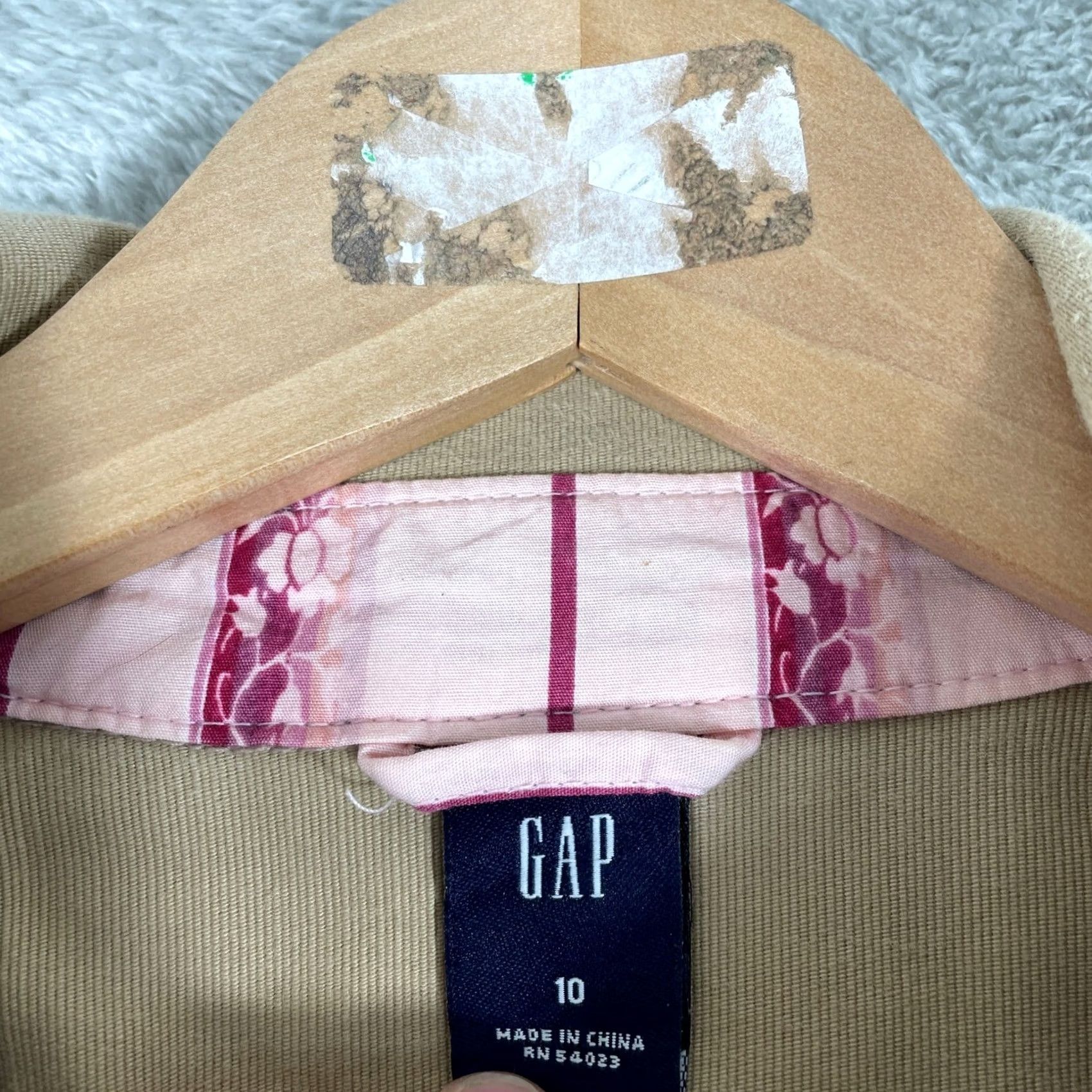 Gap Gap Womens 10 Tan Brown Cotton Blazer Jacket Vintage Size L / US 10 / IT 46 - 3 Thumbnail