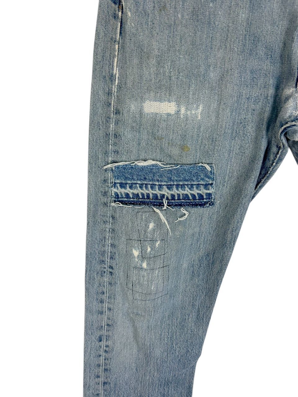 Levi's Vintage Clothing Vintage Distressed Levis 501 fly button / customade Size US 34 / EU 50 - 3 Thumbnail