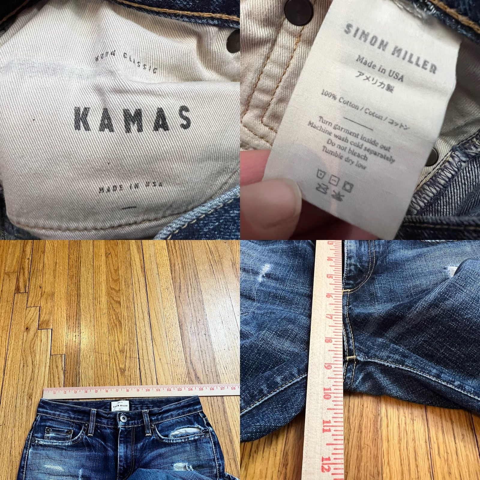 Simon Miller Simon Miller Jeans Womens 29 Blue Kamas Distressed Mid Rise Boyfriend Size 29" - 8 Thumbnail