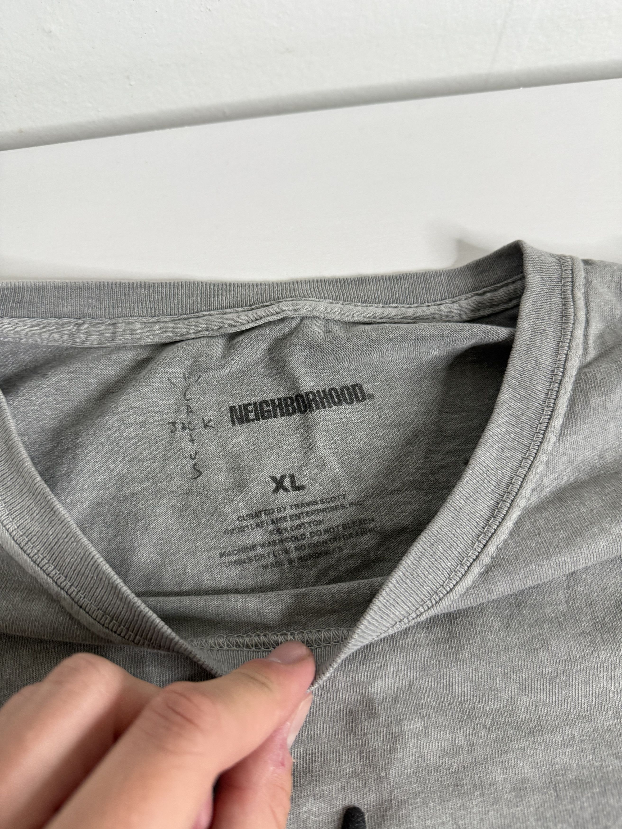Neighborhood × Travis Scott Travis x Neighborhood Tee Grey Size US XL / EU 56 / 4 - 5 Thumbnail