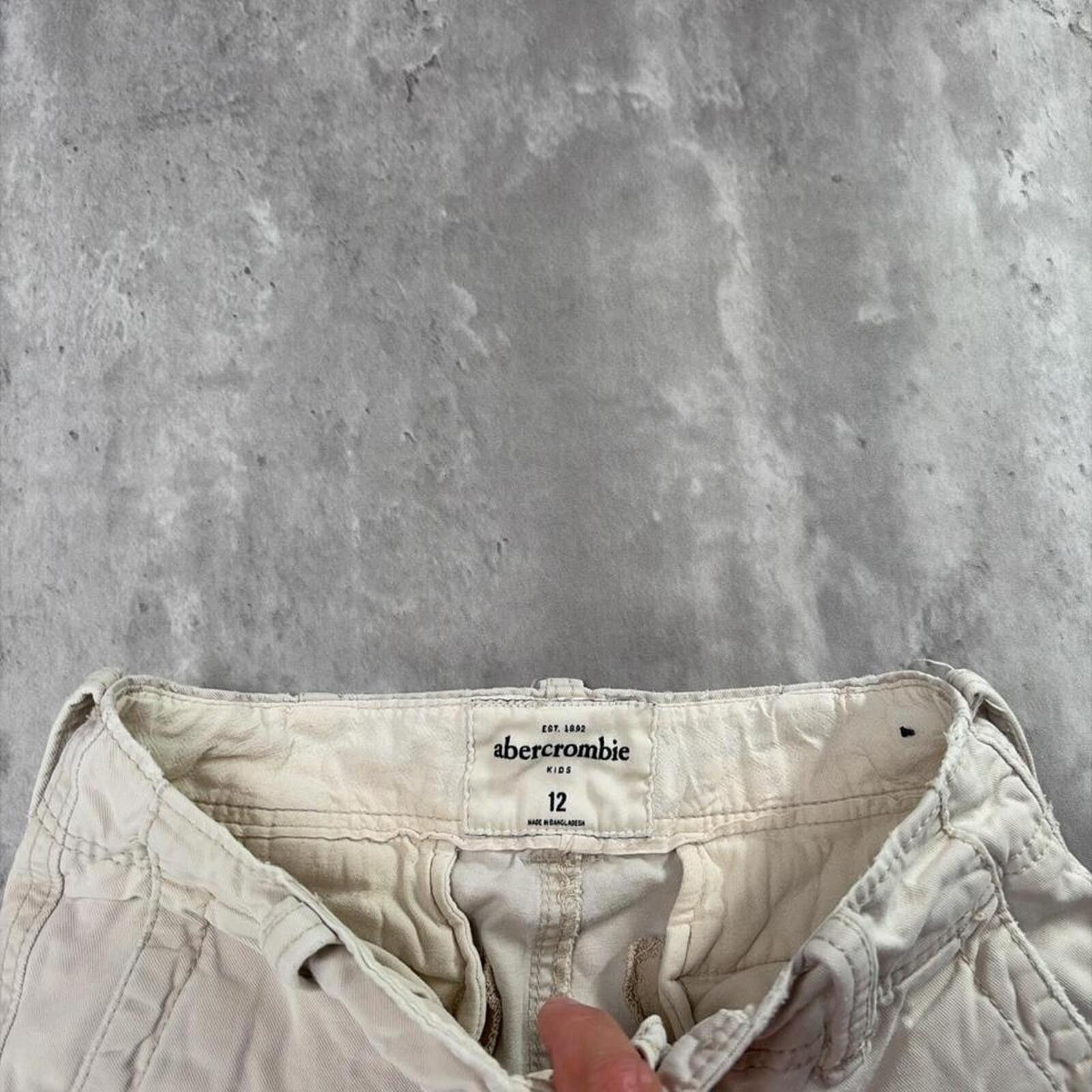 Abercrombie & Fitch Y2K Beige Abercrombie & Fitch Grunge Baggy Cargo Shorts Size 26" / US 2 / IT 38 - 5 Thumbnail