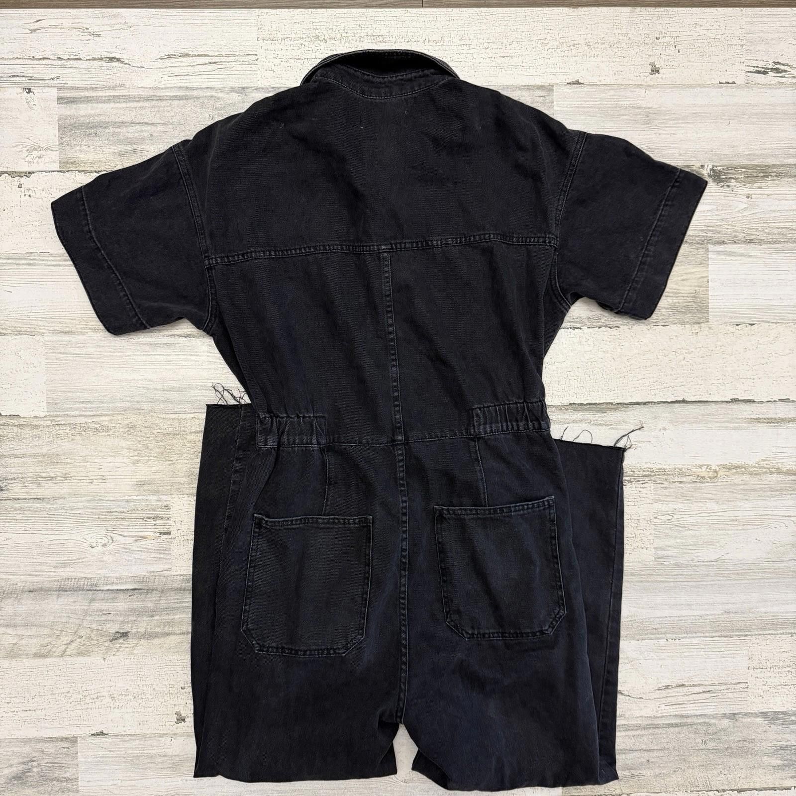 Designer We The Free Black Denim Overalls Medium Size 32" / US 10 / IT 46 - 2 Thumbnail