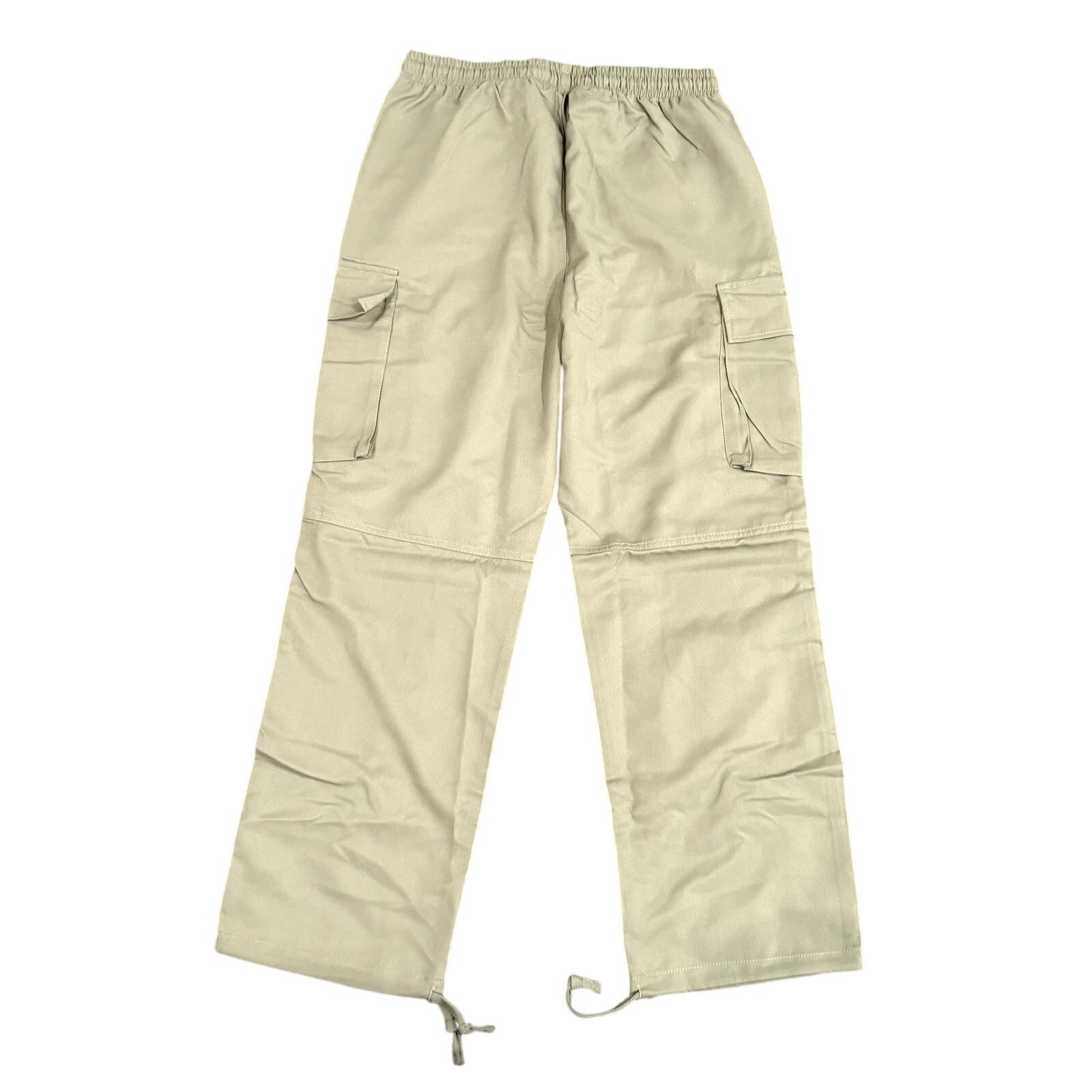 Shein Men's Drawstring Straight Leg Cargo Pants in Green, Size L Size US 34 / EU 50 - 2 Thumbnail