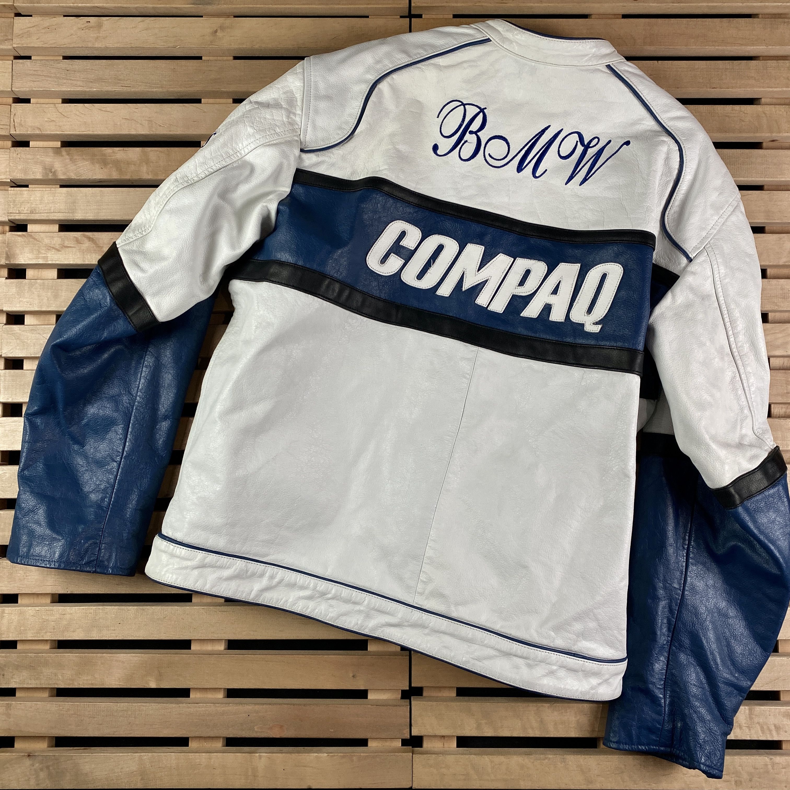 BMW Men’s Leather Full Zip Racing Jacket BMW Compaq Size 4XL Size US XXL / EU 58 / 5 - 4 Thumbnail