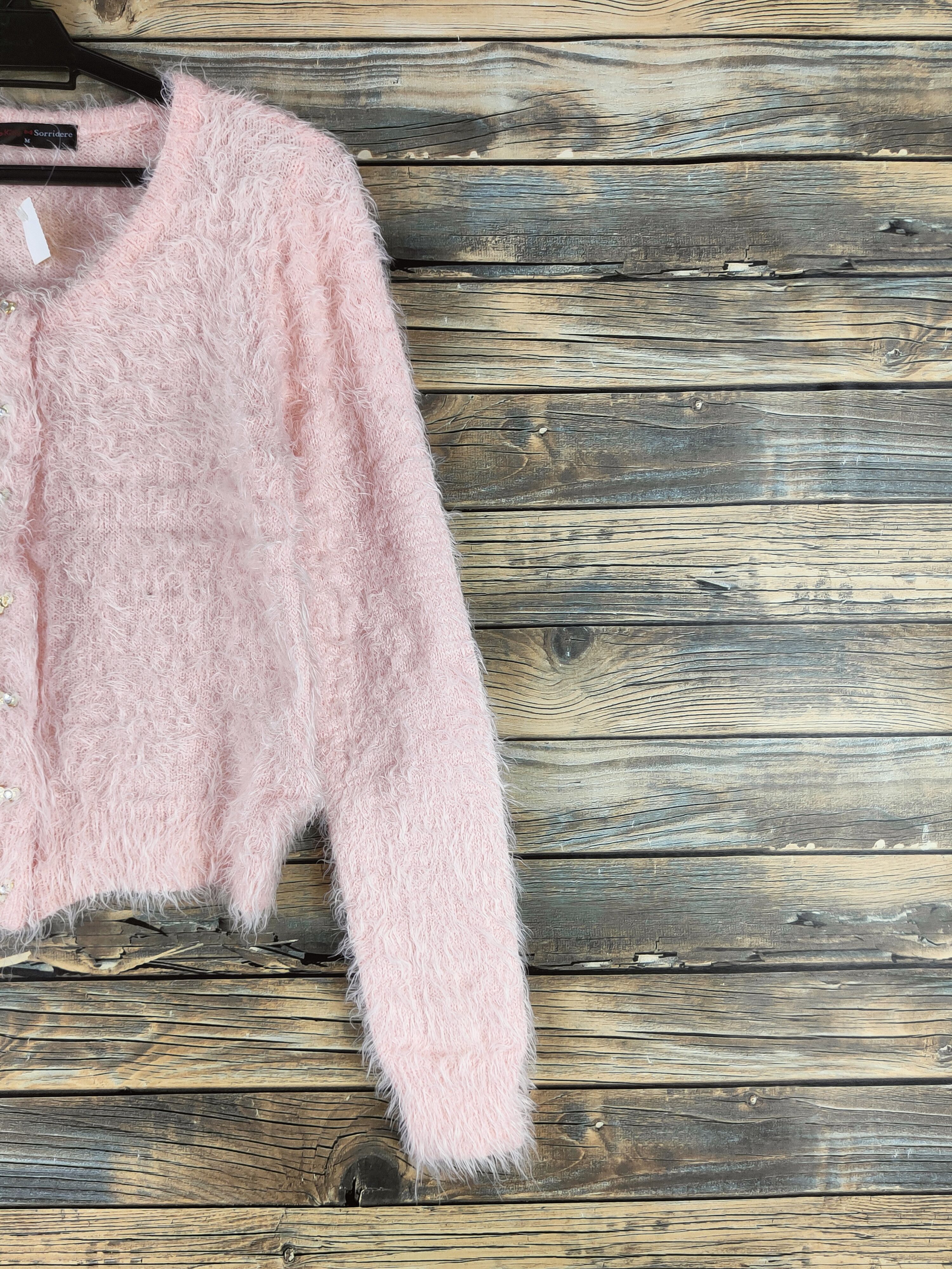 Japanese Brand DL Sorridere-Hello Kitty Peach Fur Mohair Knitwear #46-554 Size S / US 4 / IT 40 - 5 Thumbnail