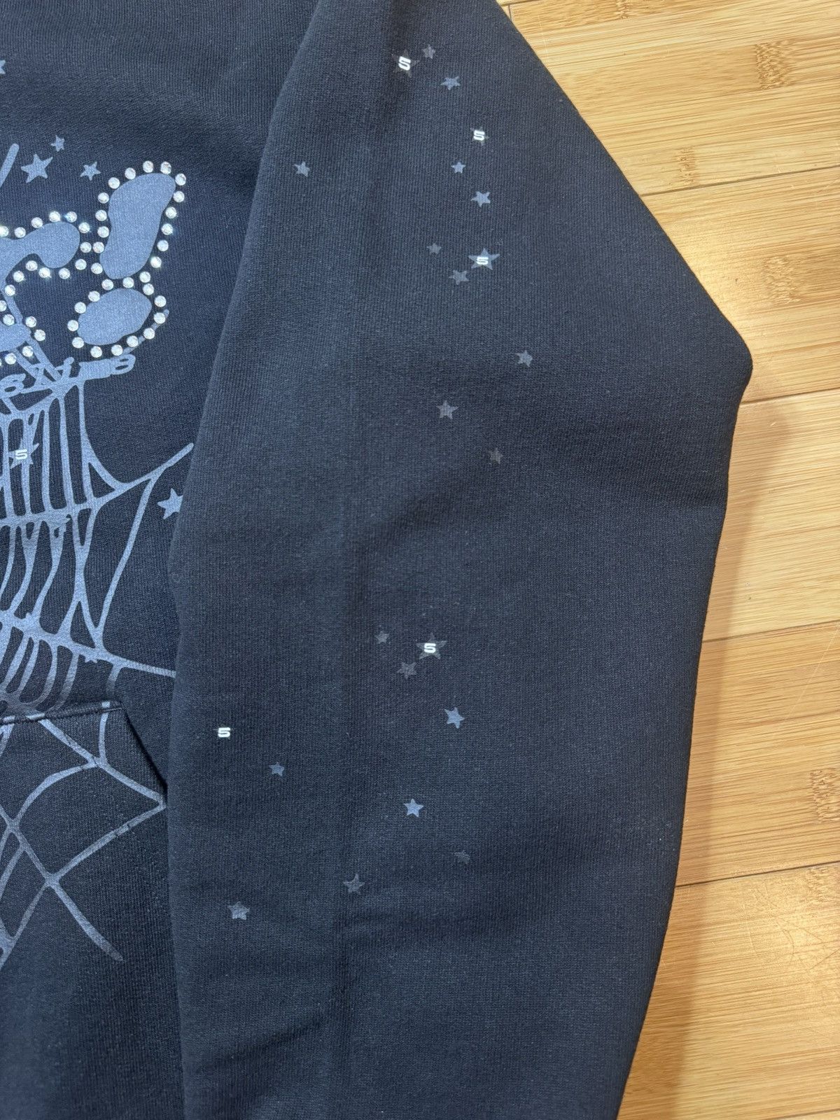 Sp5der SP5DER RHINESTONE PUNK V2 HOODIE BLACK - SIZE L Size US L / EU 52-54 / 3 - 3 Thumbnail