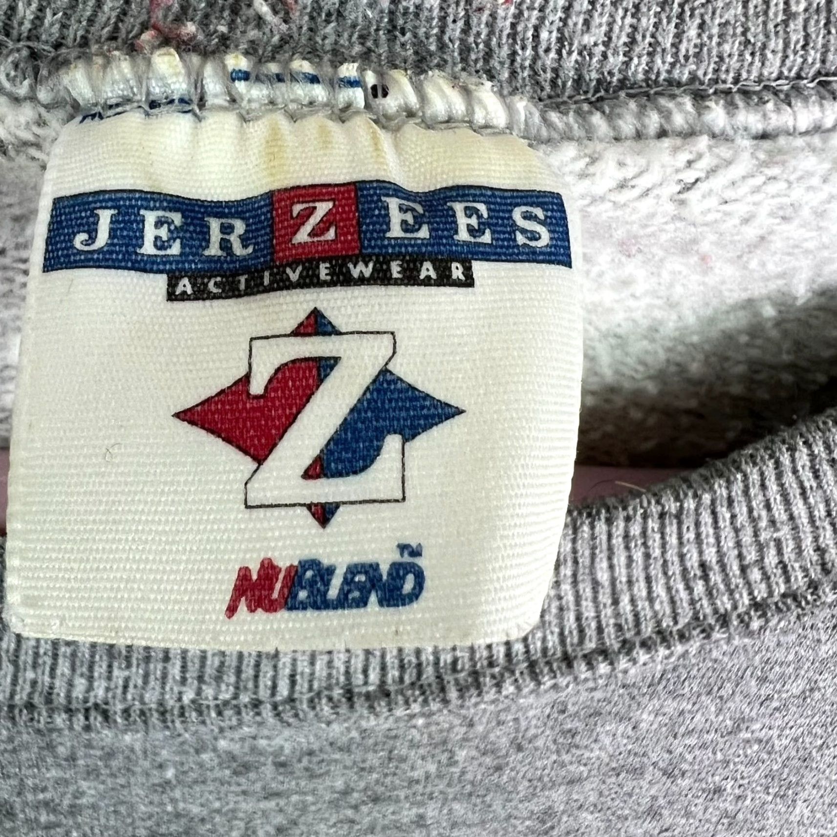 Jerzees JERZEES Nu Blend Pull-Over Sweatshirt Mens Size 2XL Gray Crew Neck Long Sleeve Embroidered Cotton Polyester Knit Sweatshirt Sports Beach Classic Size US XXL / EU 58 / 5 - 4 Thumbnail