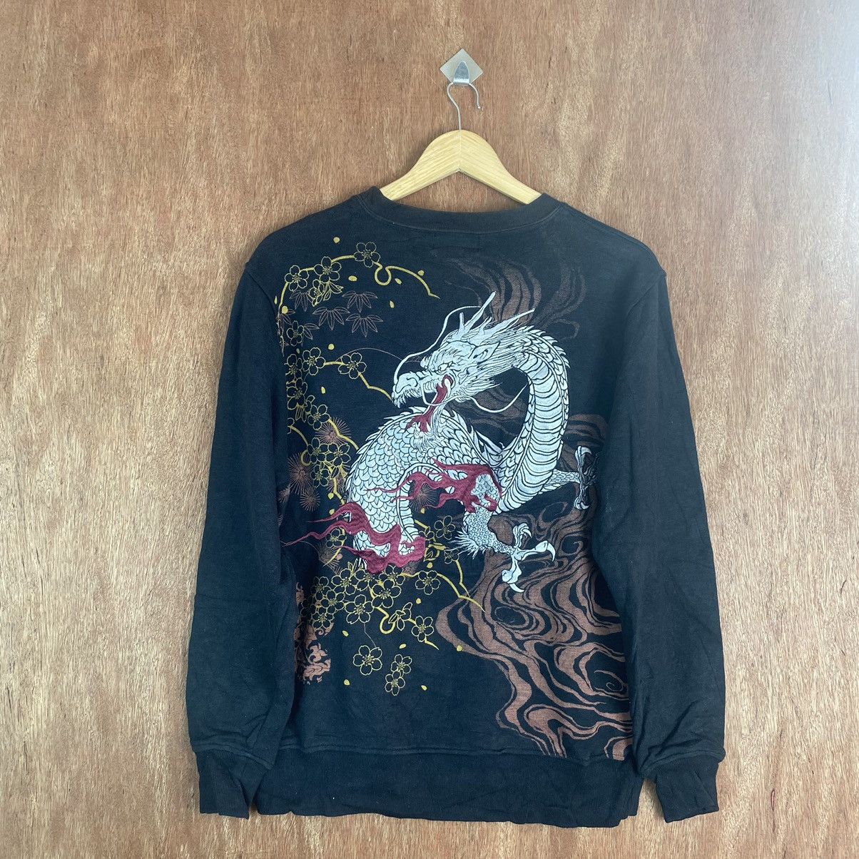 Japanese Brand Karakuri DRAGON LOGO VINTAGE SWEATSHIRT #K01584 Size US M / EU 48-50 / 2 - 13 Thumbnail