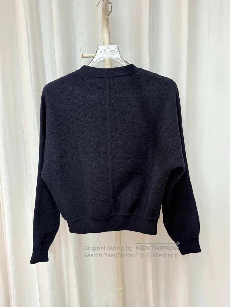 Hermes Hermes Dark Blue Crewneck Cashmere Sweatshirt Size XS / US 0-2 / IT 36-38 - 2 Thumbnail