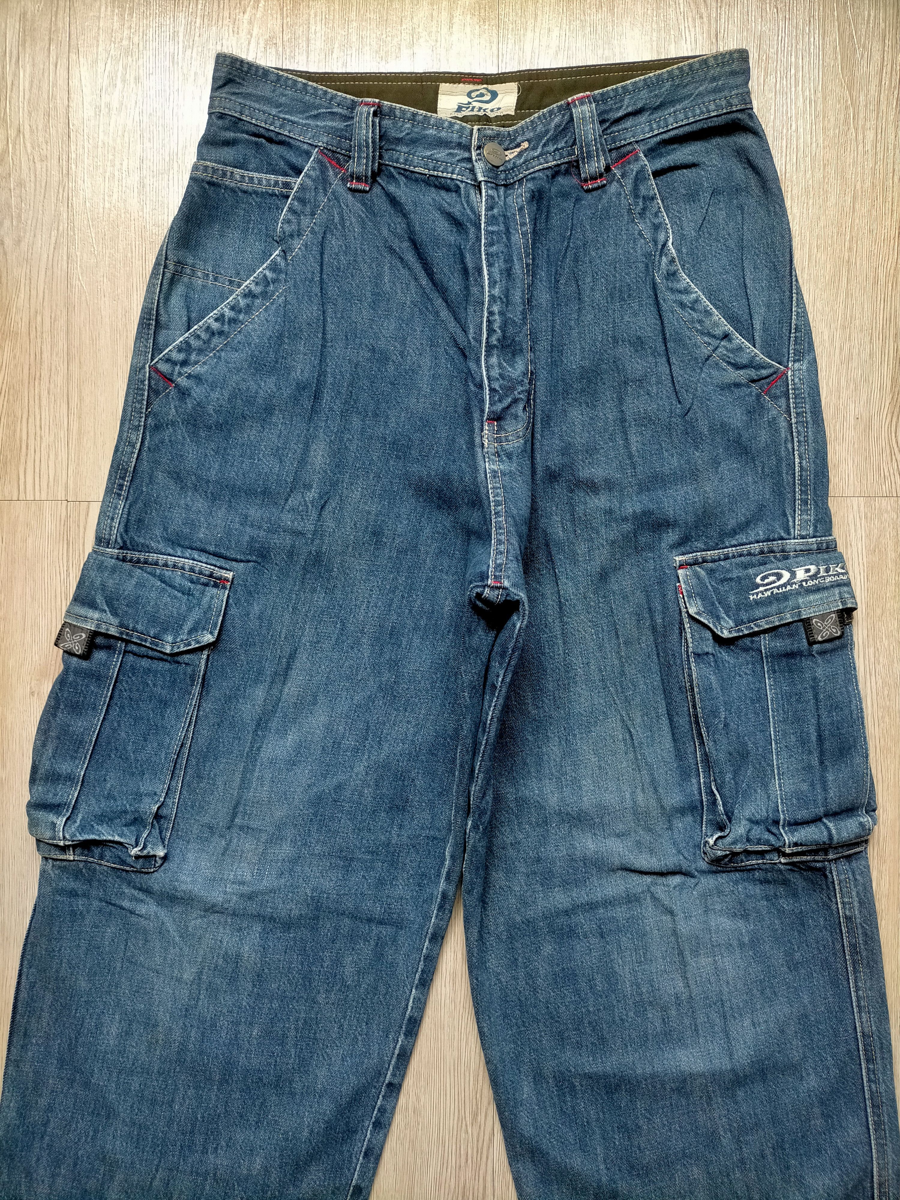 JNCO Vintage 90s Piko Baggy Cargo Denim Pants Size US 29 - 3 Thumbnail