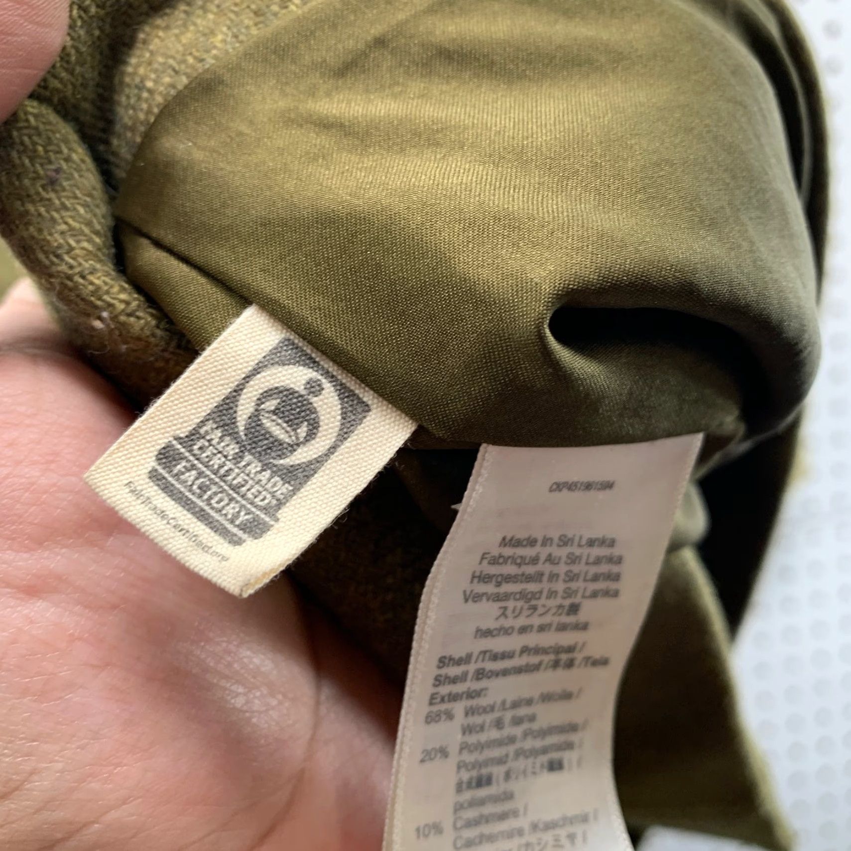 Madewell VINTAGE Madewell Wool Coat Womens Medium Olive Green Asymmetrical Zip Cashmere Blend Coat Long Wool Herringbone Green 90s Womens Size M / US 6-8 / IT 42-44 - 7 Thumbnail