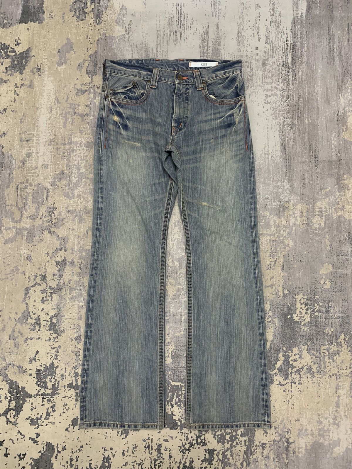 Japanese Brand Edwin XVS Buckle Back Flare Japanese Denim Archive Jeans Size US 33 - 1 Thumbnail