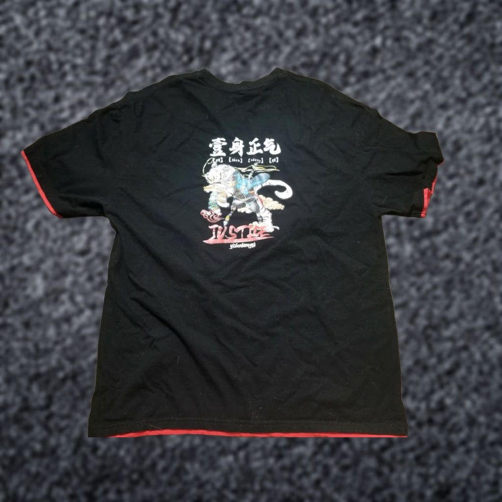 Vintage Optima Mens T-Shirt 3XL Upright Justice Chinese Characters Double Sided Black Short Sleeve Big 3X Slim Fit T-Shirt Mens Size US XXL / EU 58 / 5 - 1 Thumbnail