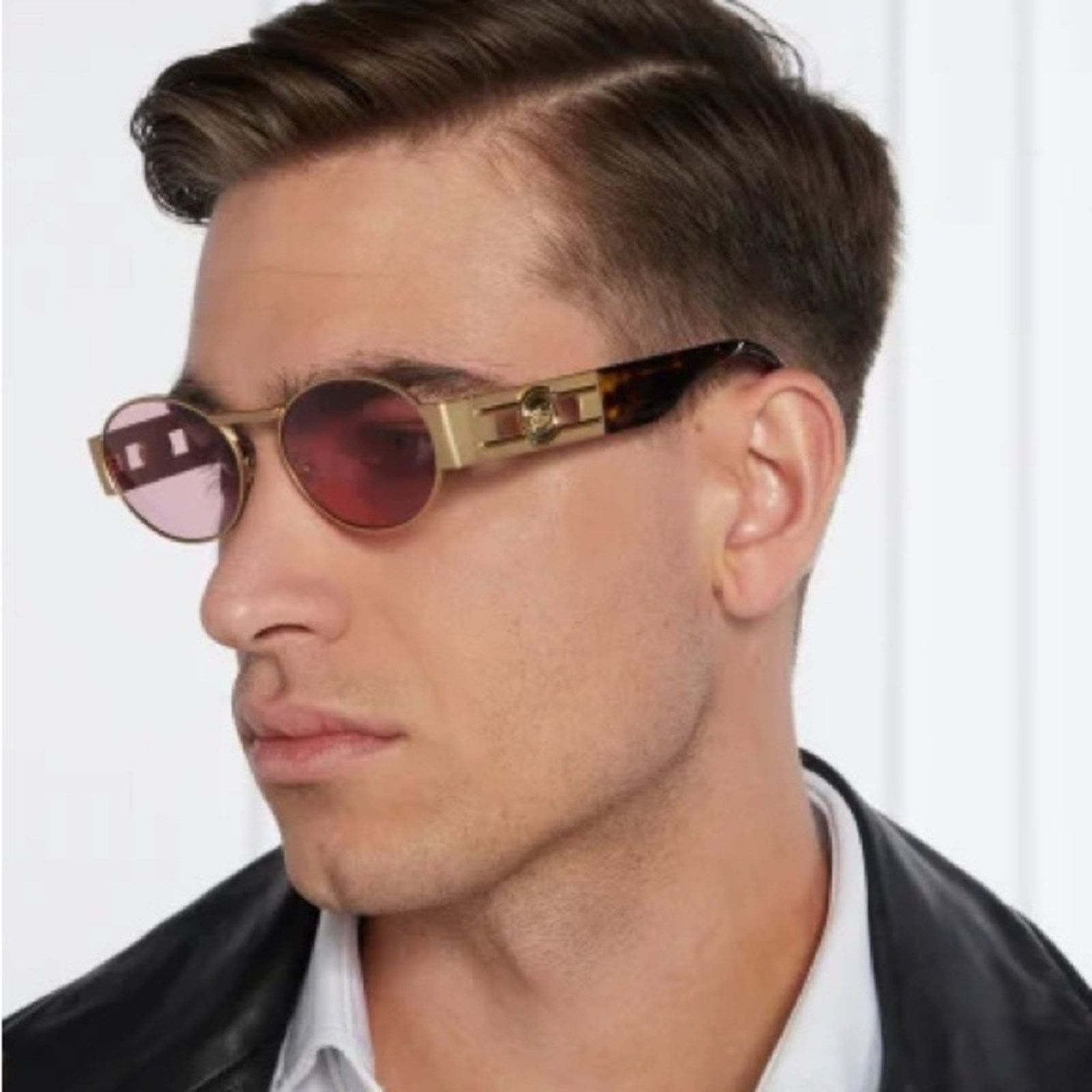 Versace NEW VERSACE VE2264 100284 Matte Gold Light Violet Unisex Size ONE SIZE - 3 Thumbnail