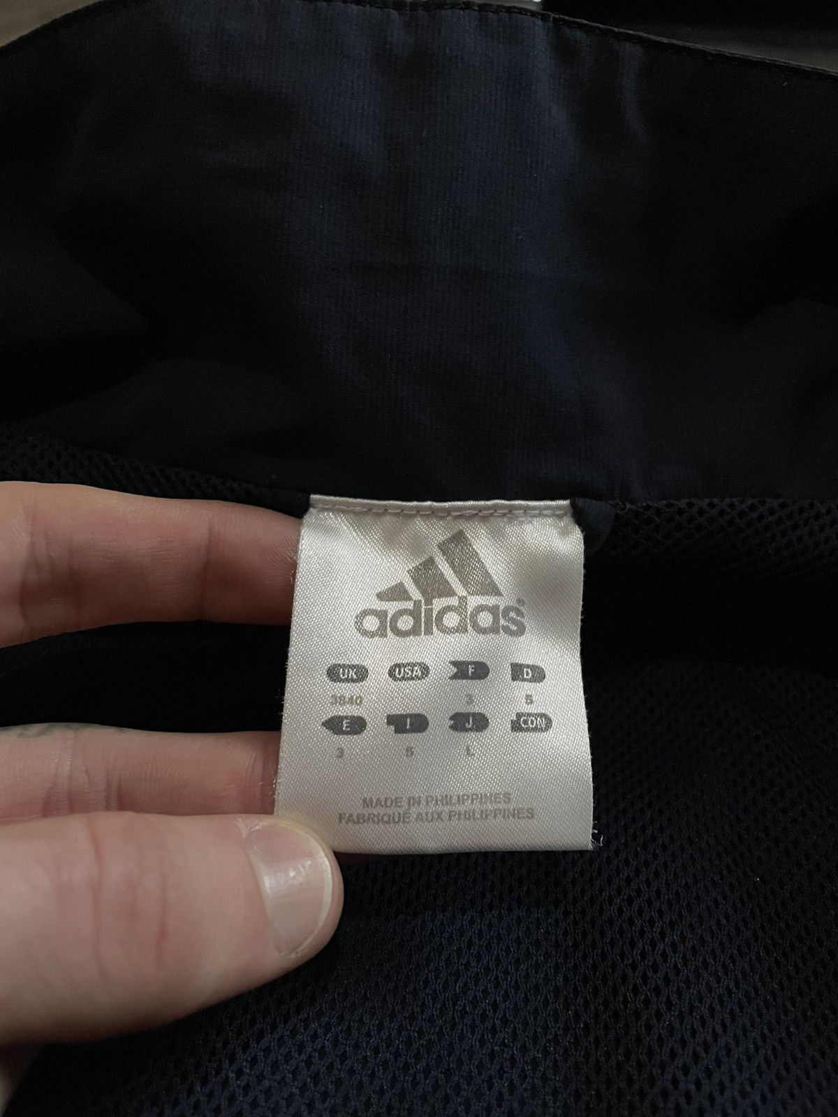 Adidas Vintage 00s Adidas Reflective 3 Stripes Nylon Track Jacket Size US L / EU 52-54 / 3 - 12 Thumbnail