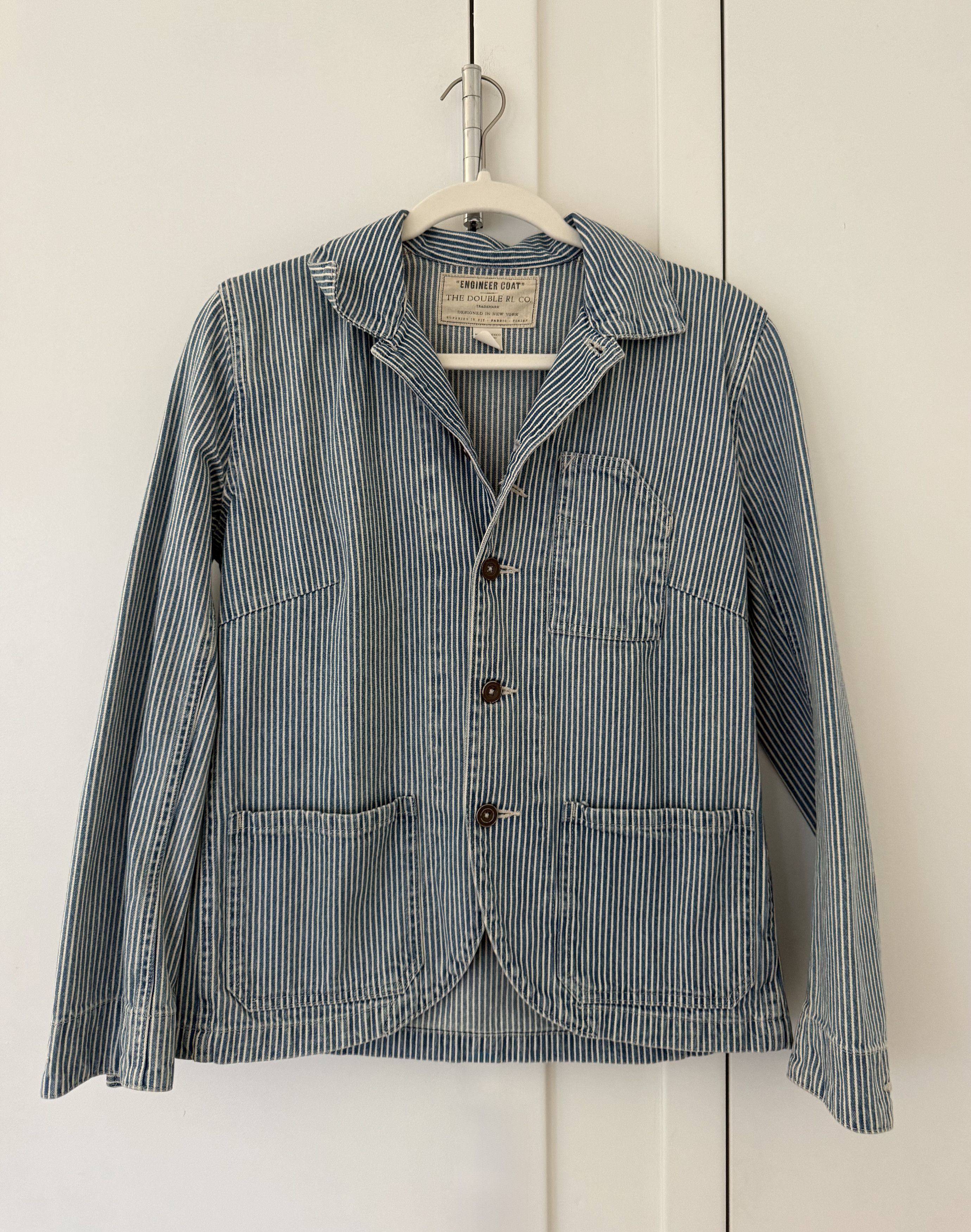 Indigo Striped Twill Work Jacket