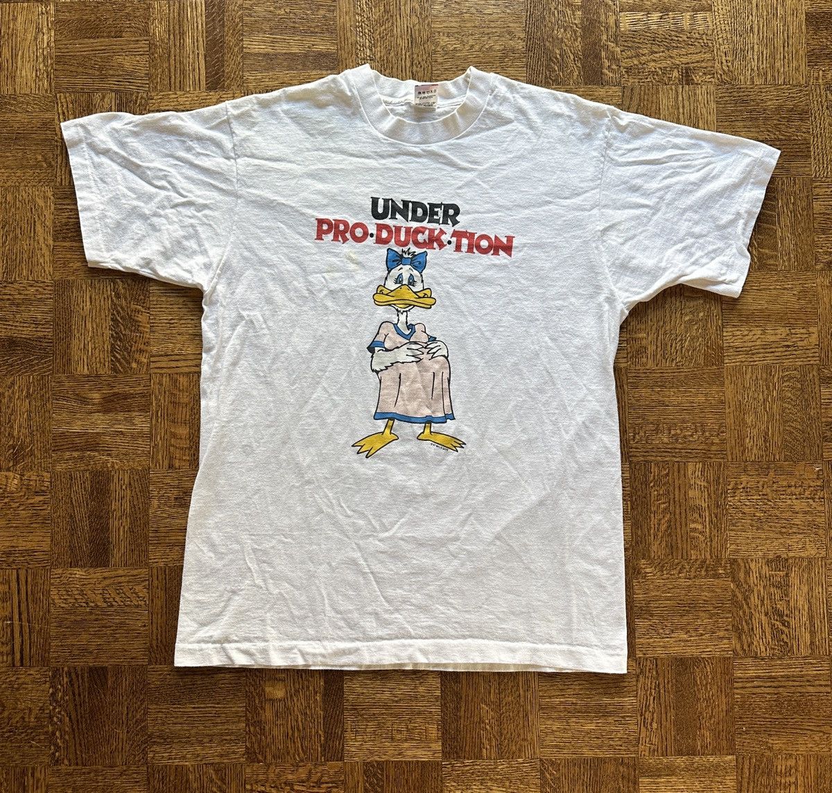 Vintage Vintage 80s Under Pro-Duck-Tion Graphic Tee Size US XL / EU 56 / 4 - 1 Thumbnail