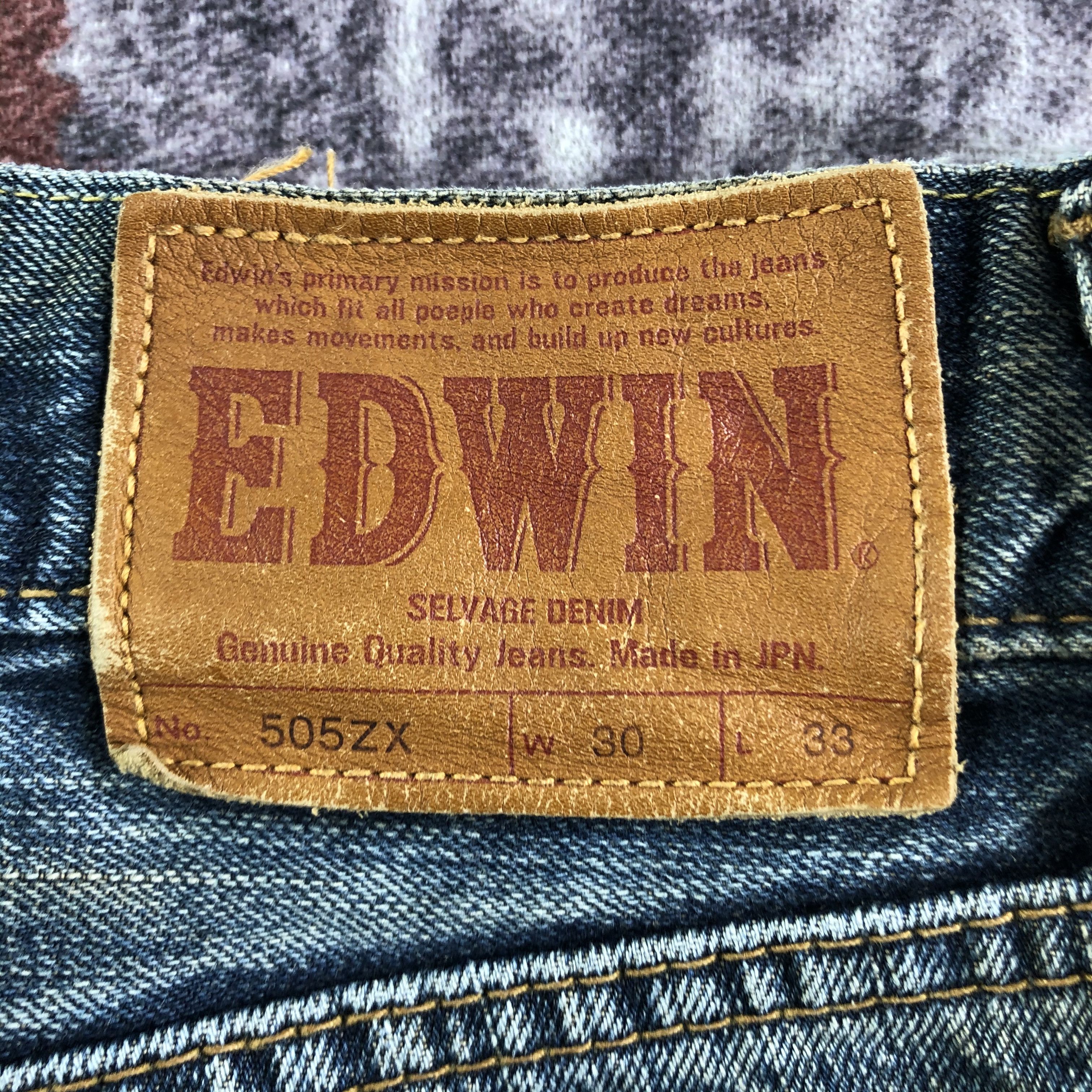 Edwin Vintage 90s Edwin 505 Selvedge Jeans-JM3598 Size US 34 / EU 50 - 5 Thumbnail