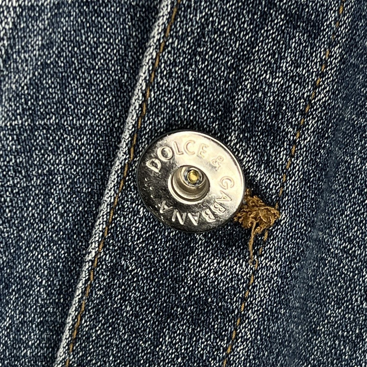 Dolce & Gabbana × Vintage Vintage Dolce Gabbana Denim Jacket Swarovski Big Logo Size M / US 6-8 / IT 42-44 - 6 Thumbnail