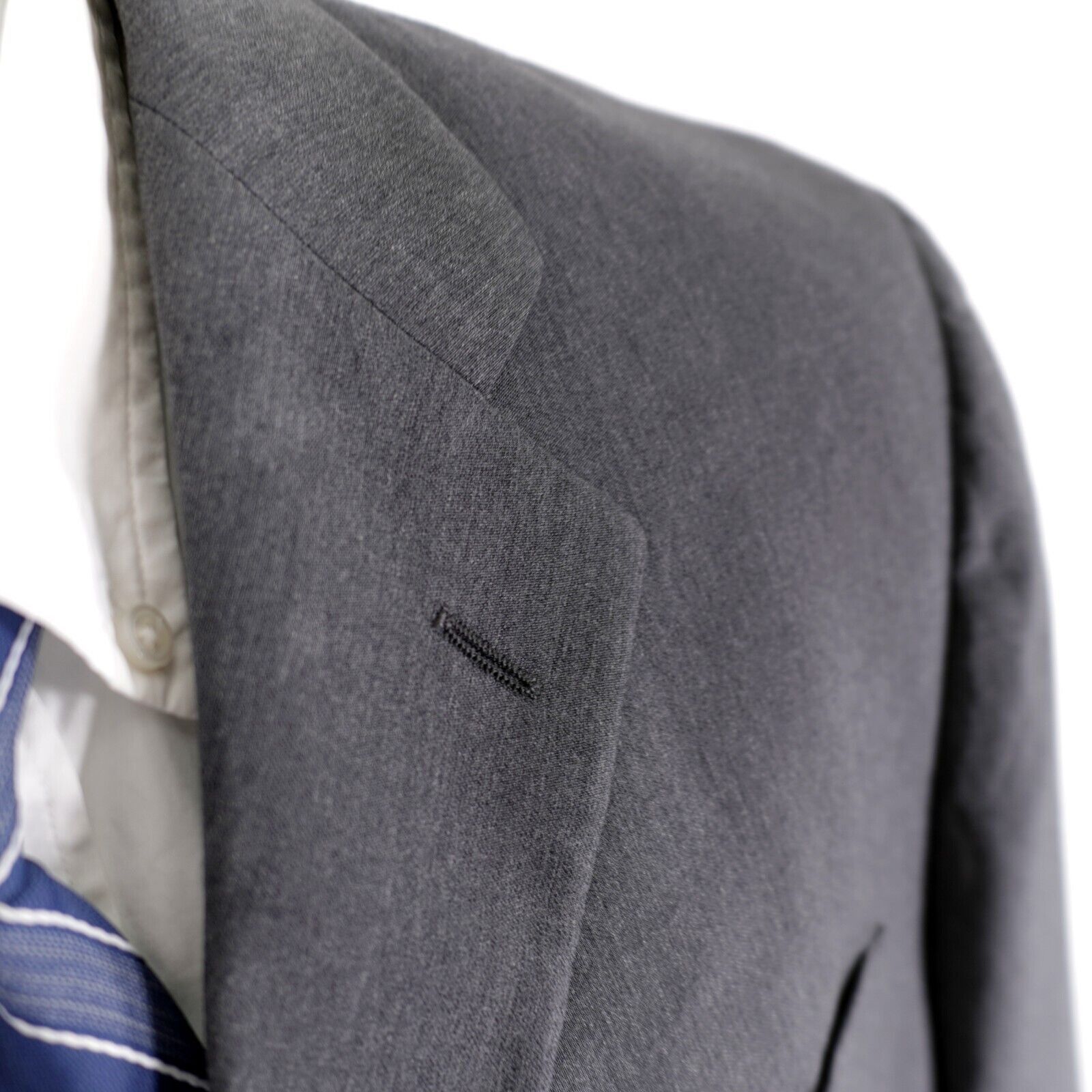 Salvatore Ferragamo DAMAGED Salvatore Ferragamo Wool Gray 3 Button Blazer 38L / Size 38L - 3 Thumbnail