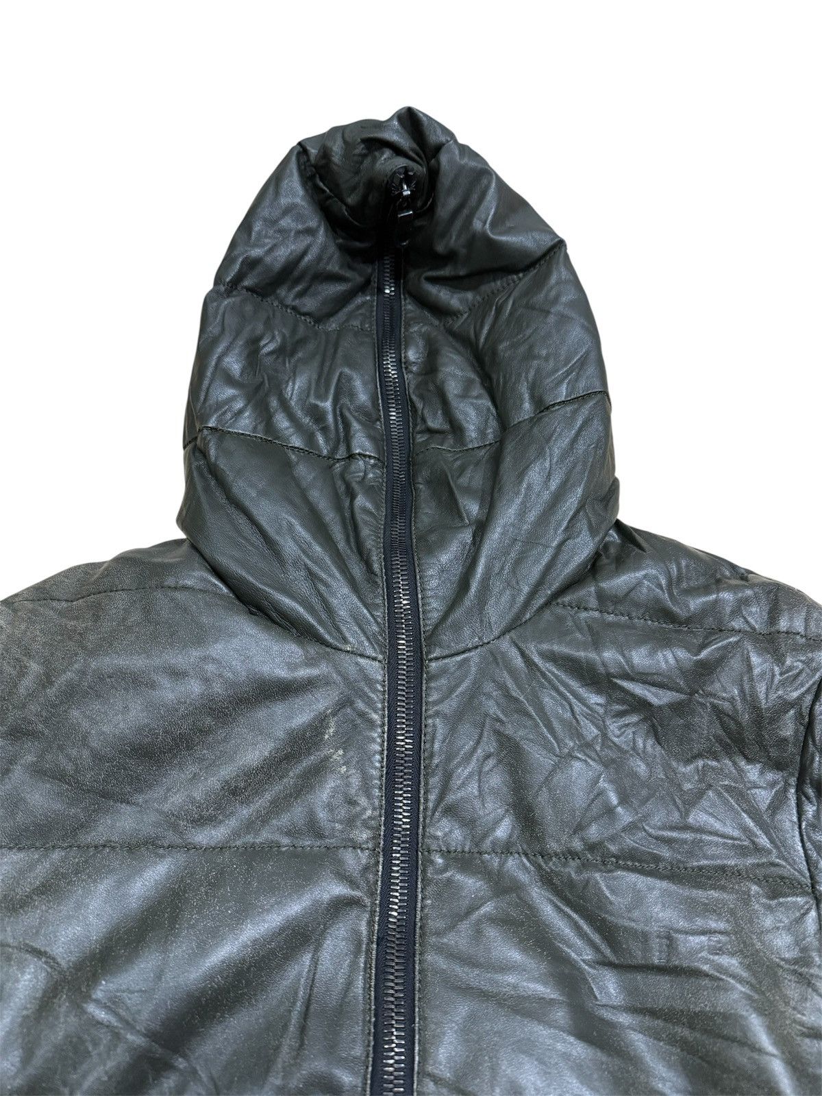 Duvetica DUVETICA FULL ZIPPER LEATHER PUFFER JACKET Size US M / EU 48-50 / 2 - 4 Thumbnail