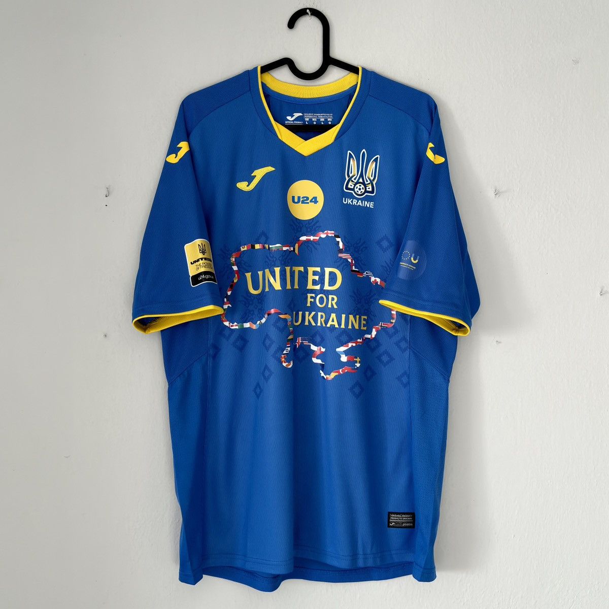 Joma 2020 2022 GAME ISSUE Ukraine National Dovbyk Soccer Jersey L Size US L / EU 52-54 / 3 - 4 Thumbnail