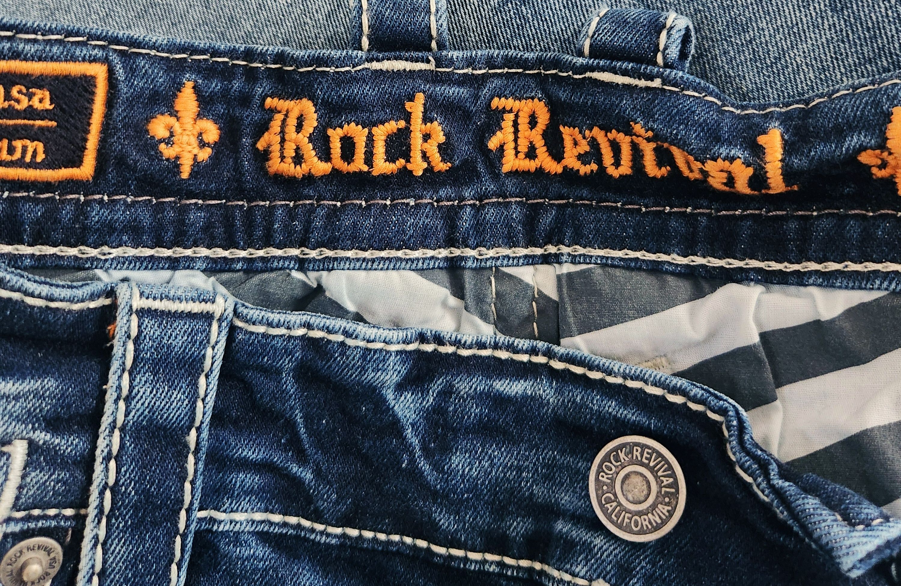 Rock Revival Rock Revival Amal Straight jeans Stretch Dark Wash $220 42 Size US 42 / EU 58 - 21 Thumbnail