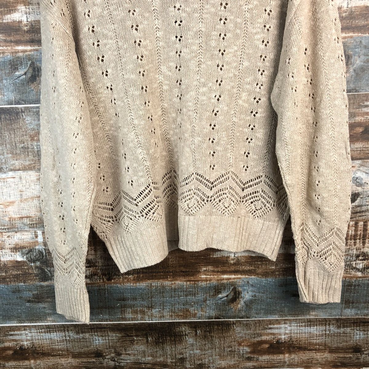 Homespun Knitwear × Japanese Brand × Vintage DL Pinion Brown Cardigan Knitwear #C520 Size M / US 6-8 / IT 42-44 - 14 Thumbnail