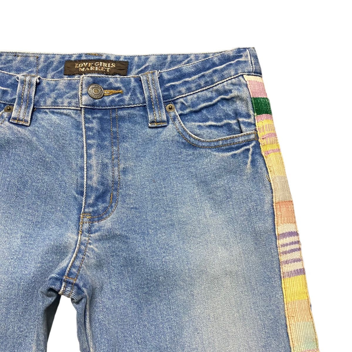If Six Was Nine LOVE GIRL MARKET Hippie Denim Super Flare Jeans Size 27" / US 4 / IT 40 - 5 Thumbnail