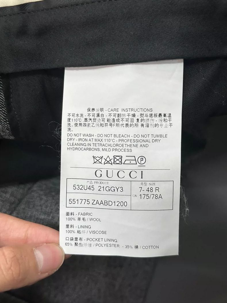 Gucci Gucci Gray Suit Pants Size 48-2506 Size US 12 / EU 45 - 5 Thumbnail