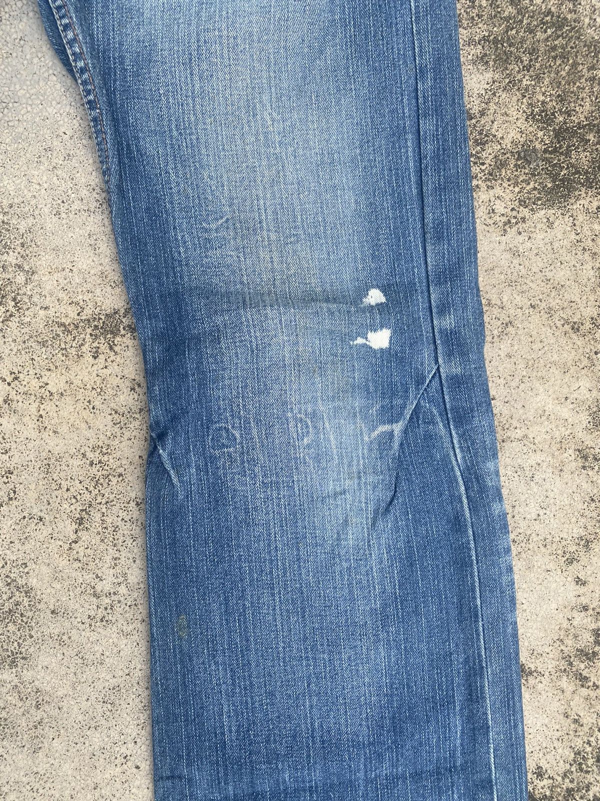 Japanese Brand Flare Jeans Root Three Distressed Fade Bootcut Size US 30 / EU 46 - 6 Thumbnail