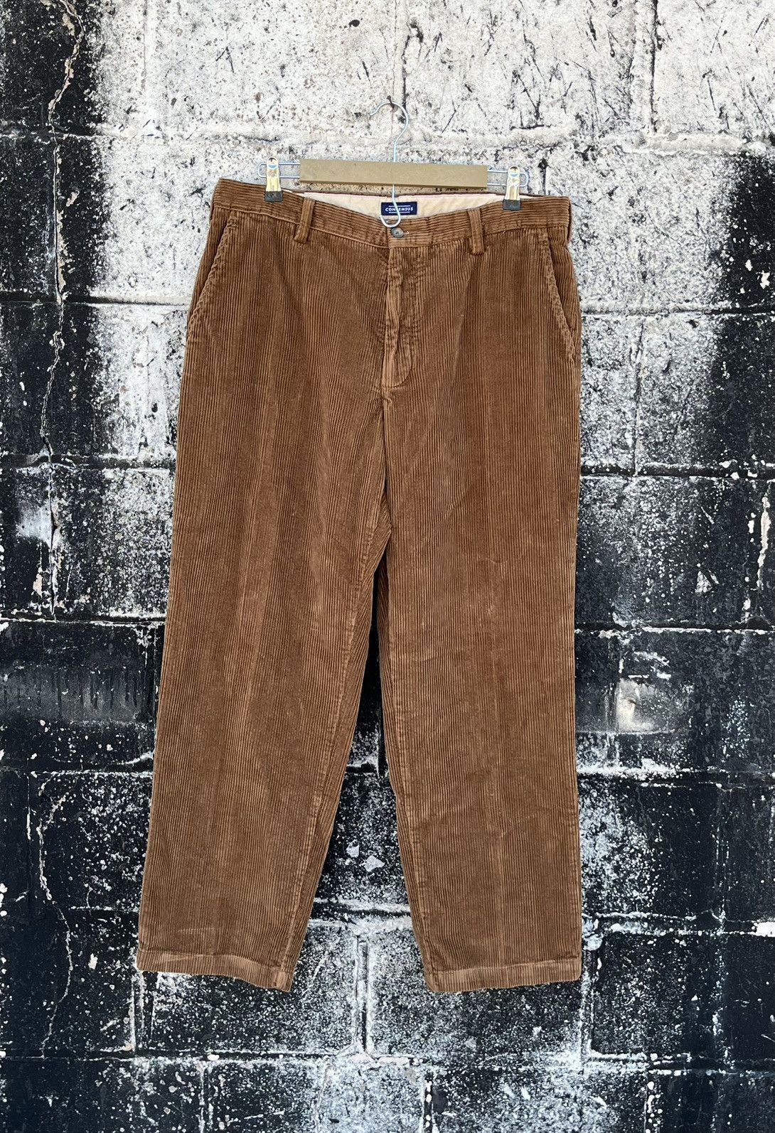 Vintage Corduroy baggy fit wide leg earth tone brown pants preppy Size US 34 / EU 50 - 1 Thumbnail