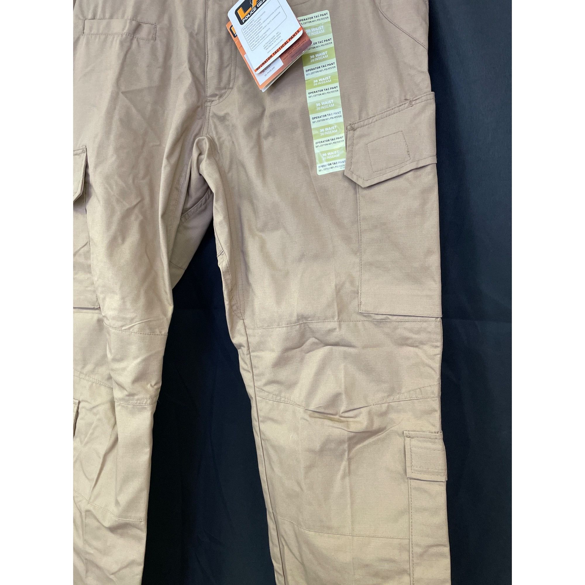 Other LAPG Tactical Pants Men's Tan Cargo Size 36 x 36 SKU 4993 Size US 36 / EU 52 - 3 Thumbnail