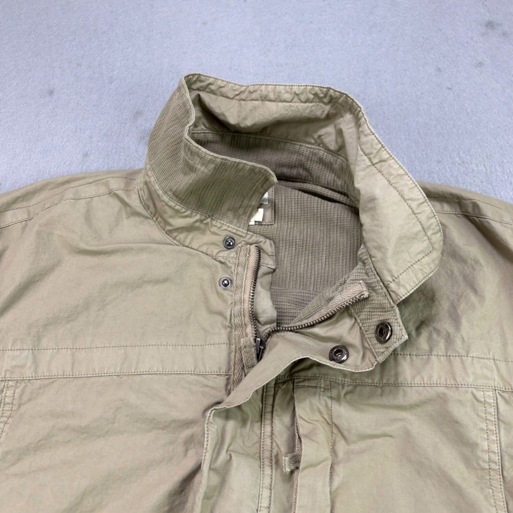 Carbon Carbon Jacket Mens XL Beige Full Zip Pockets Bomber Coat Casual Jacket Size US XL / EU 56 / 4 - 3 Thumbnail